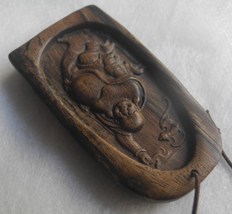 Vietnamese Natural Agarwood Budai statue sculpture 12,7g 沉香 Aquilaria Buddha