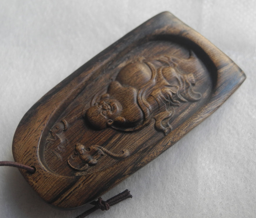 Vietnamese Natural Agarwood Budai statue sculpture 12,7g 沉香 Aquilaria Buddha