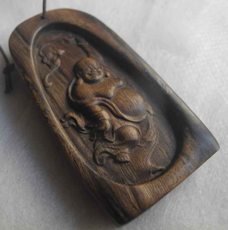 Vietnamese Natural Agarwood Budai statue sculpture 12,7g 沉香 Aquilaria Buddha