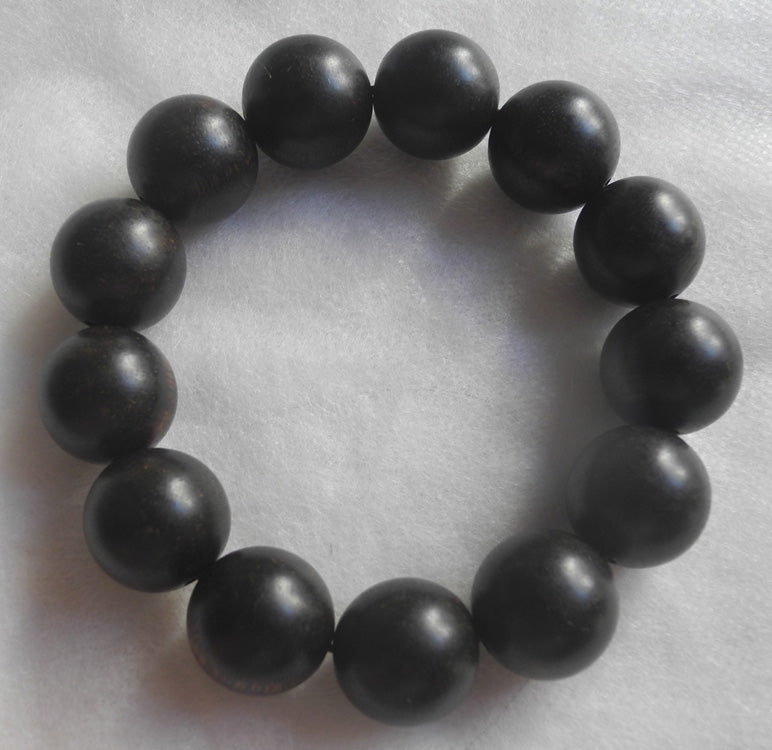 Vietnamese Agarwood Bracelet Prayer beads 43g 18mm Aquilaria Genuine 沈香 香木