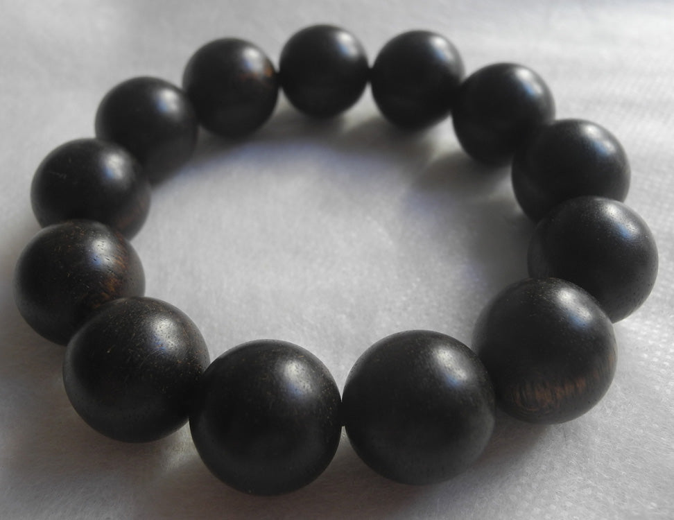 Vietnamese Agarwood Bracelet Prayer beads 43g 18mm Aquilaria Genuine 沈香 香木