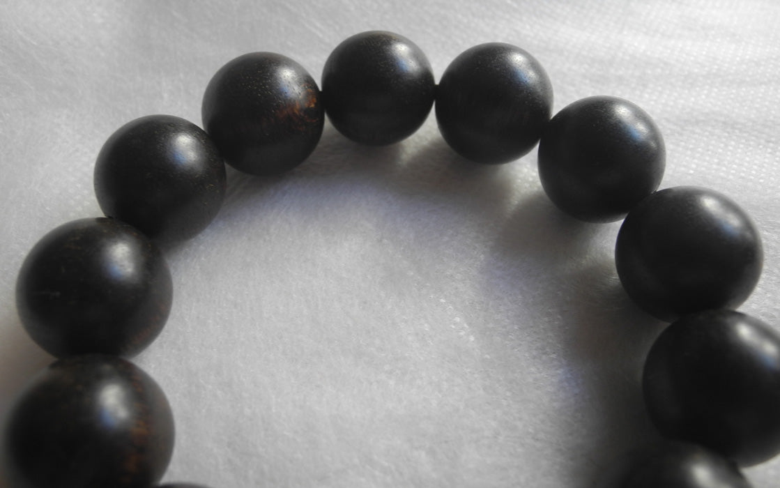 Vietnamese Agarwood Bracelet Prayer beads 43g 18mm Aquilaria Genuine 沈香 香木