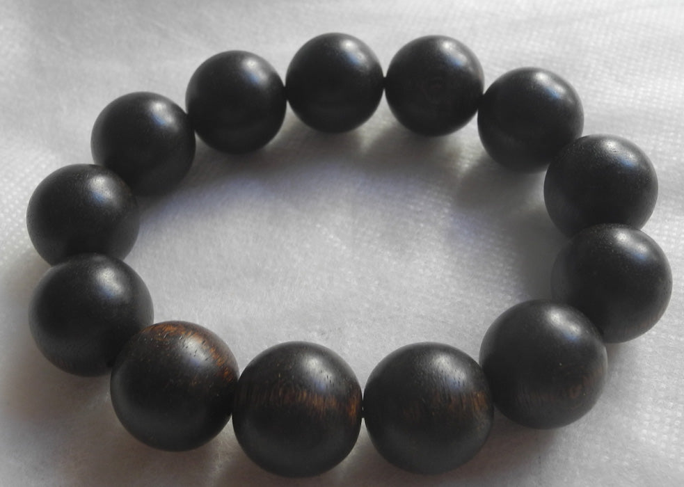 Vietnamese Agarwood Bracelet Prayer beads 43g 18mm Aquilaria Genuine 沈香 香木