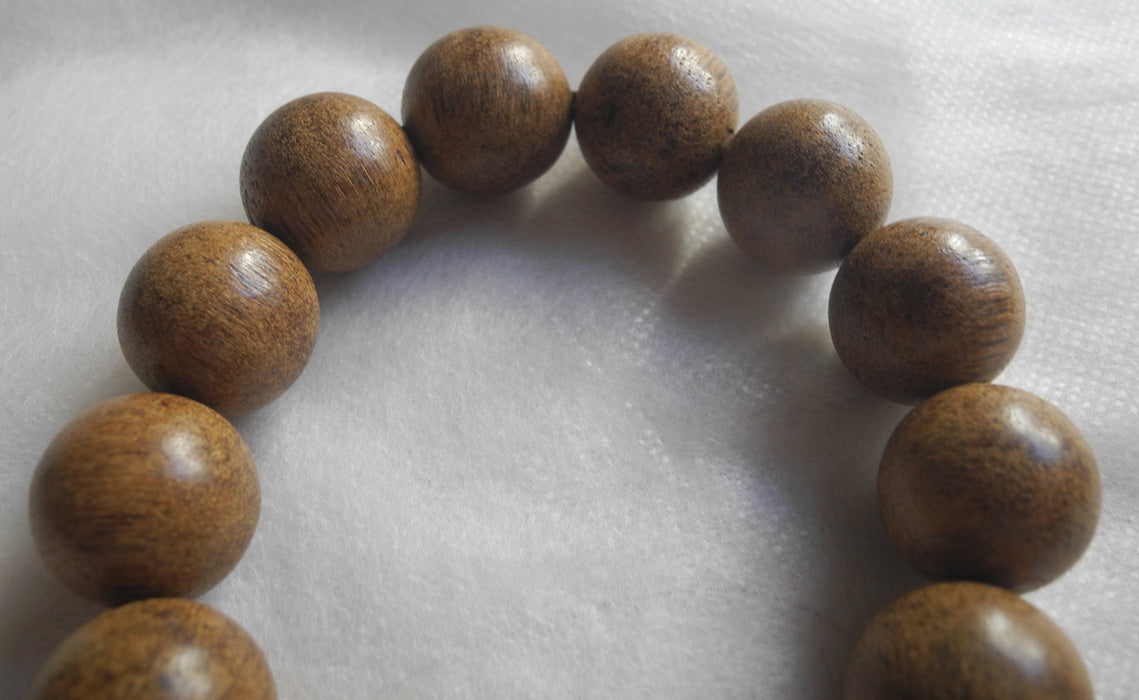 Vietnamese Agarwood Bracelet Prayer beads 37g 18mm Sandalwood Genuine 沉香 香木
