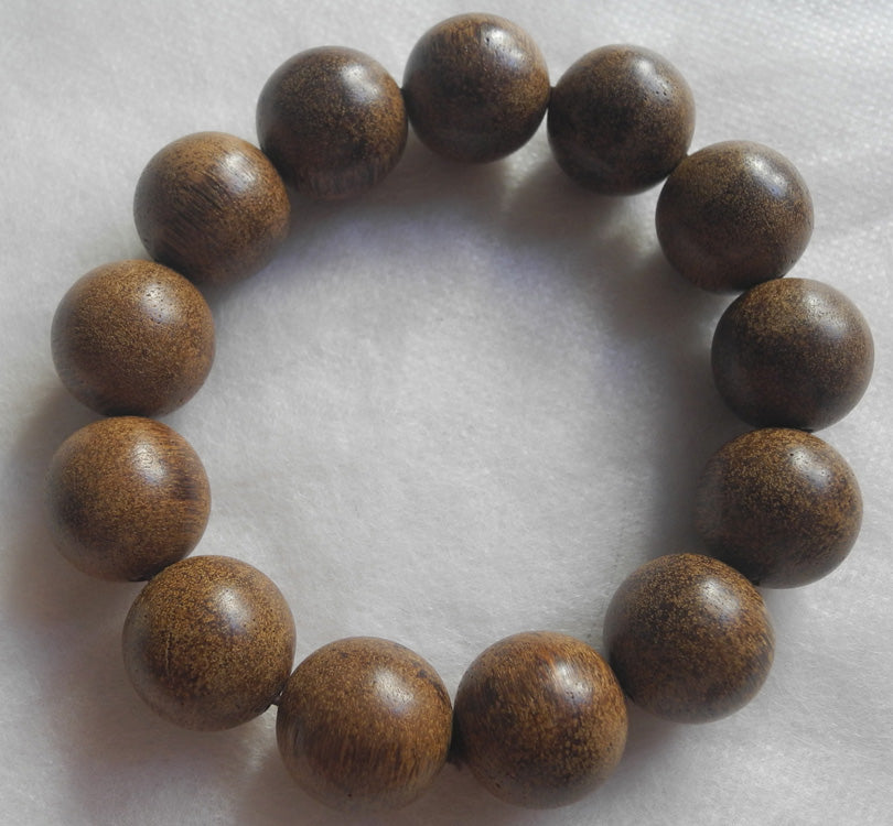 Vietnamese Agarwood Bracelet Prayer beads 37g 19mm Sandalwood Genuine 沉香 香木