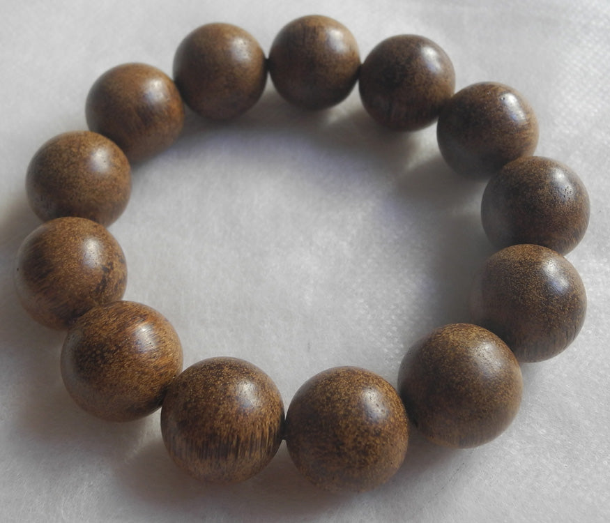 Vietnamese Agarwood Bracelet Prayer beads 37g 19mm Sandalwood Genuine 沉香 香木