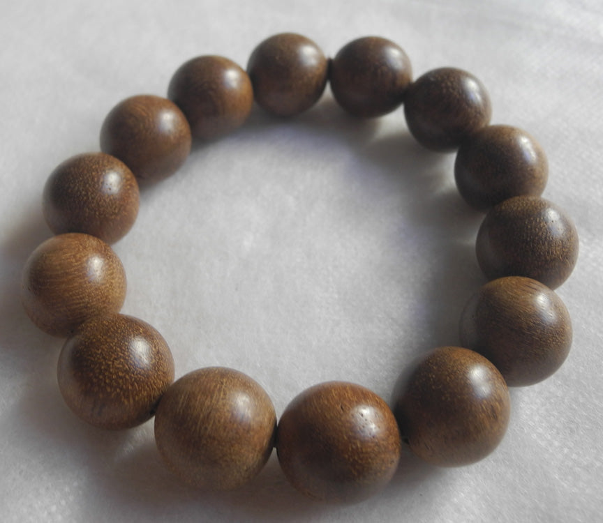 Vietnamese Agarwood Bracelet Prayer beads 22g 16mm Sandalwood Genuine 沉香 香木