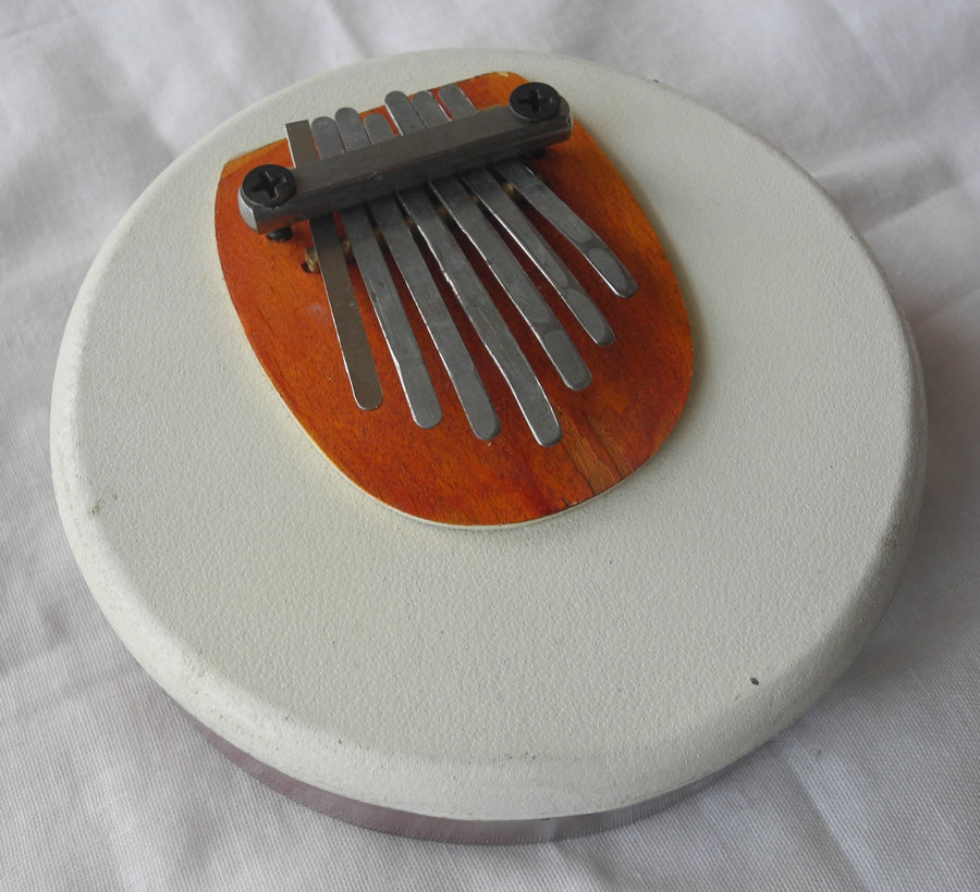 7 tones hand made Sansula Kalimba Buffalo's skin and Bamboo Thumb Piano Circle