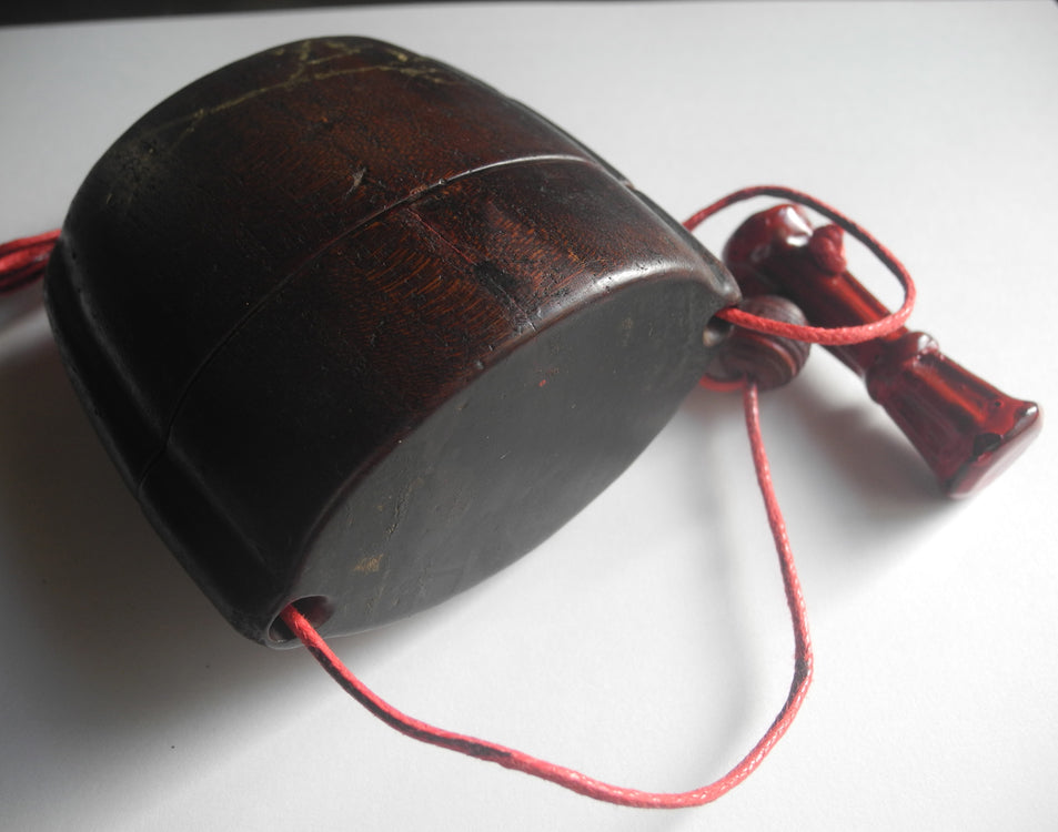 Japanese antique accessory Inro Pill,Cigar box Set Probably after Meiji era Ojime根付け