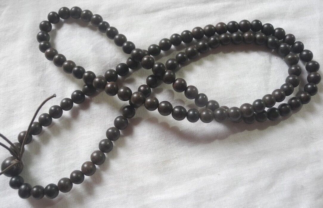 Vietnamese Agarwood Necklace prayer beads 36g 8mm Dark Aquilaria Agarholz 香木 沉香