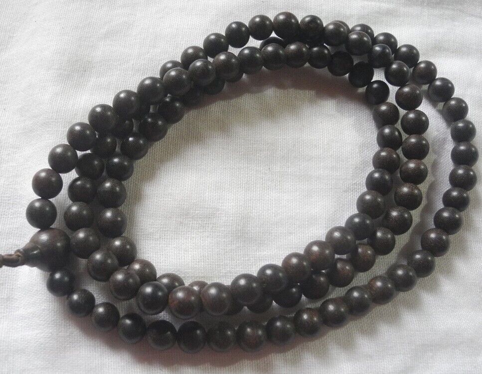 Vietnamese Agarwood Necklace prayer beads 36g 8mm Dark Aquilaria Agarholz 香木 沉香