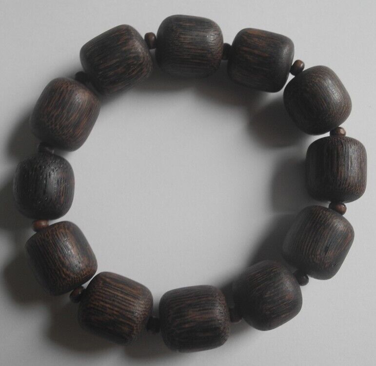 Vietnamese Agarwood Bracelet Prayer beads oval 30g Aquilaria Genuine 沈香 香木