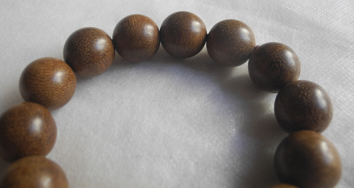 Vietnamese Agarwood Bracelet Prayer beads 22g 16mm Sandalwood Genuine 沉香 香木