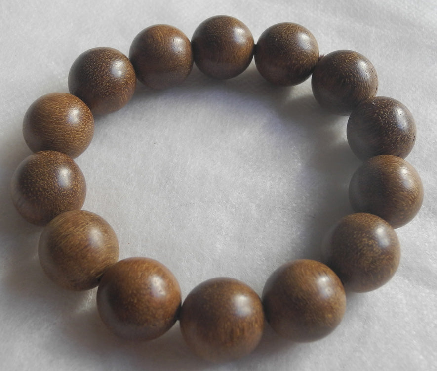 Vietnamese Agarwood Bracelet Prayer beads 22g 16mm Sandalwood Genuine 沉香 香木