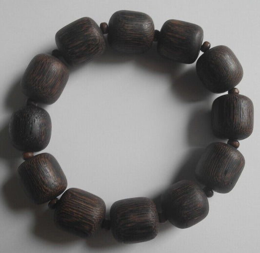 Vietnamese Agarwood Bracelet Prayer beads oval 30g Aquilaria Genuine 沈香 香木